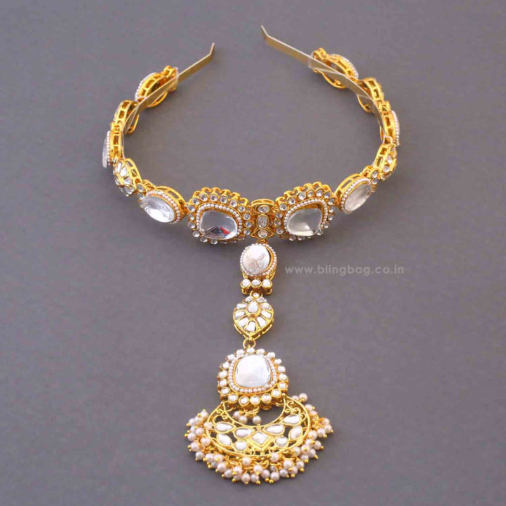 Golden Varana Hairband With Tikka