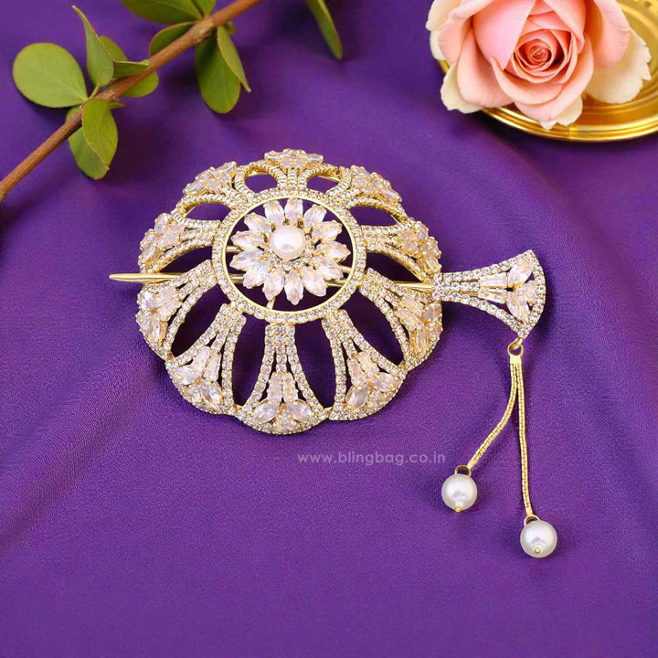 Golden Venu Zirconia Small Hair Bun Cage