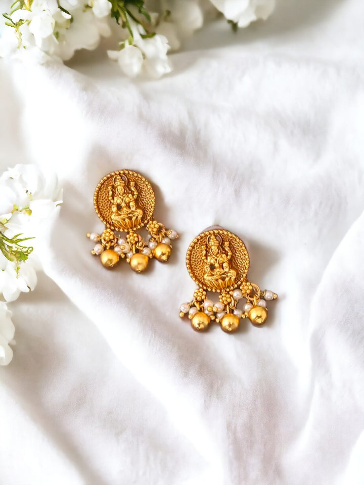 Golden Vijaylakshmi Temple Studs