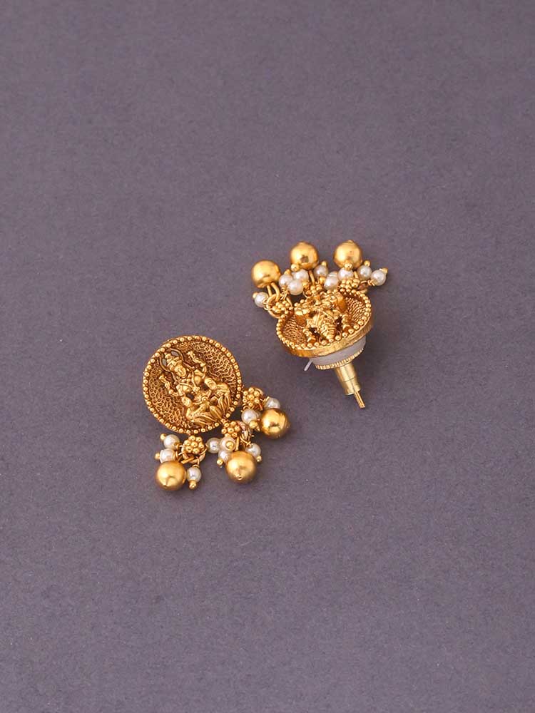 Golden Vijaylakshmi Temple Studs