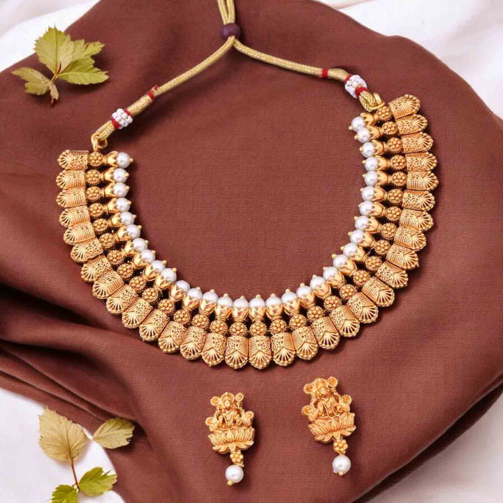 Golden Vikaan Temple Jewellery Set- New Arrival