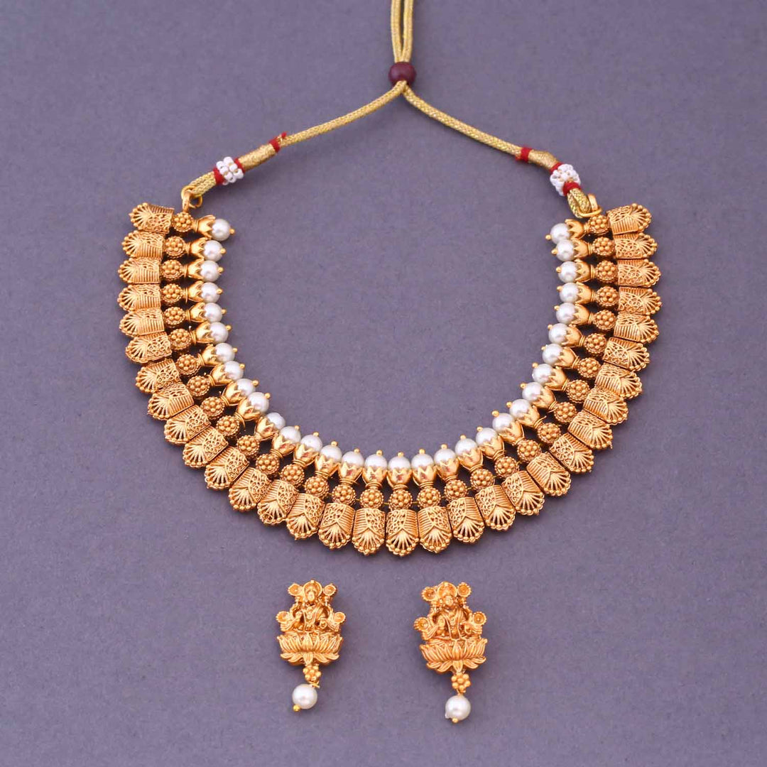 Golden Vikaan Temple Jewellery Set- New Arrival