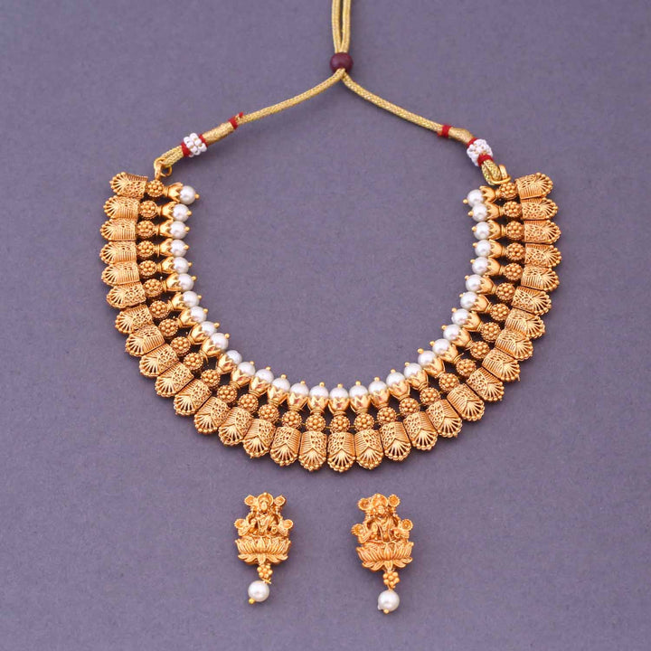 Golden Vikaan Temple Jewellery Set- New Arrival