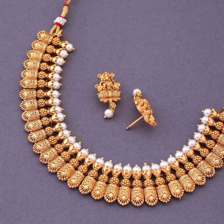 Golden Vikaan Temple Jewellery Set- New Arrival