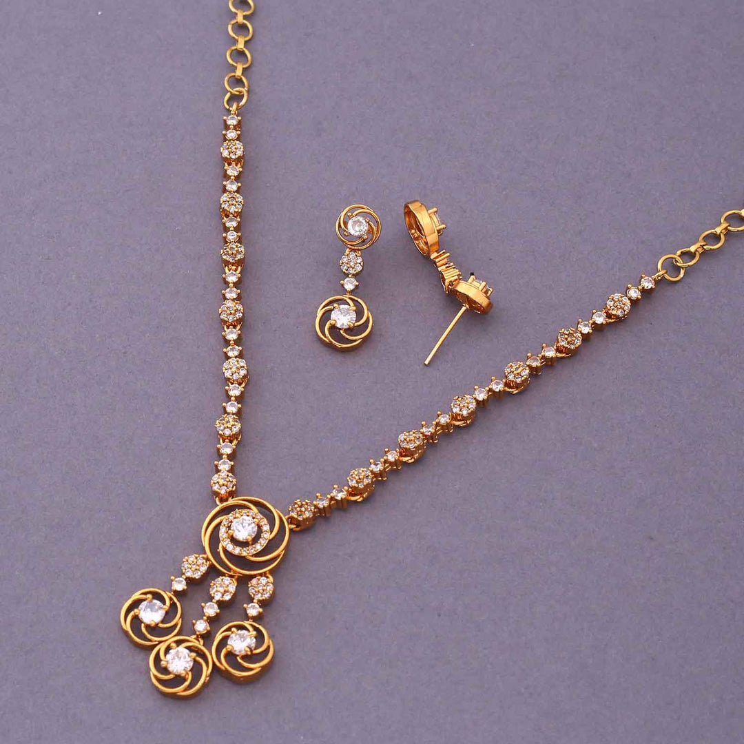Golden Vishtani Antique Jewellery Set - New Arrival
