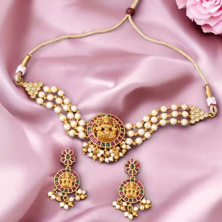 Golden Vishwanatha Temple Jewellery Set - New Arrival