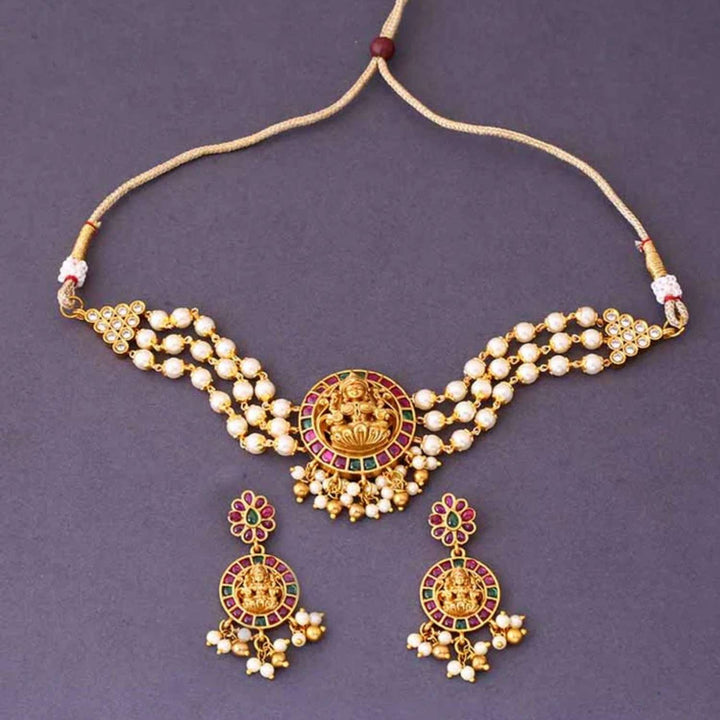 Golden Vishwanatha Temple Jewellery Set - New Arrival