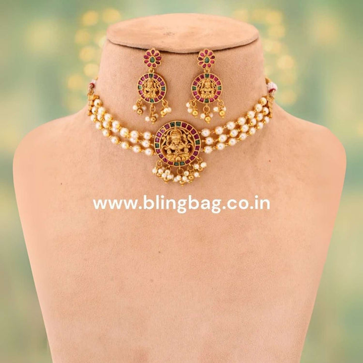 Golden Vishwanatha Temple Jewellery Set - New Arrival