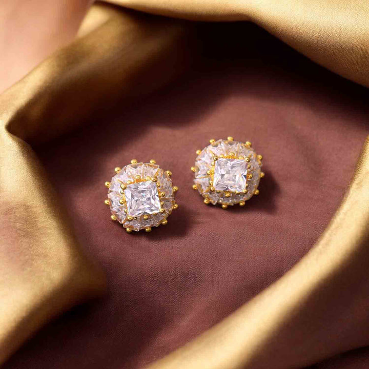 Golden Wily Zirconia Studs