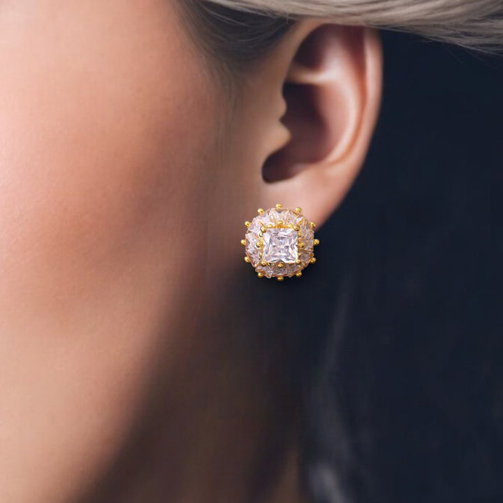 Golden Wily Zirconia Studs