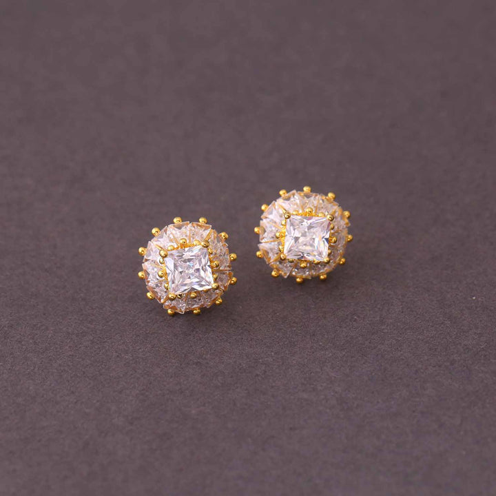 Golden Wily Zirconia Studs