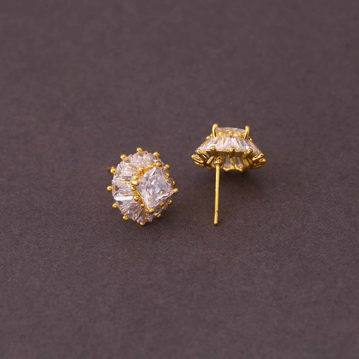 Golden Wily Zirconia Studs