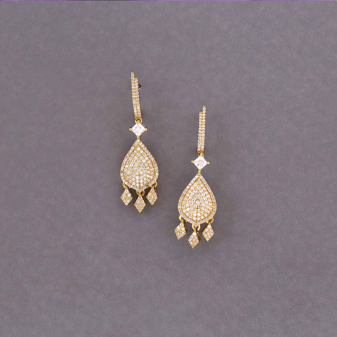 Golden Winnie Zirconia Danglers
