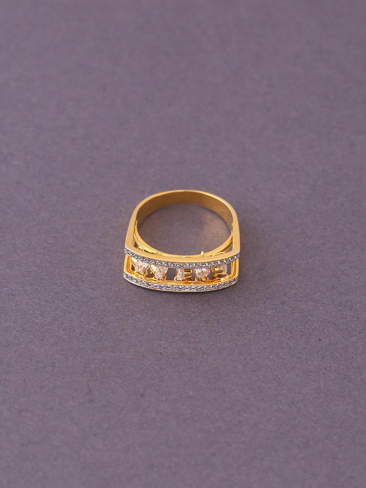 Golden Yachana Zirconia Ring