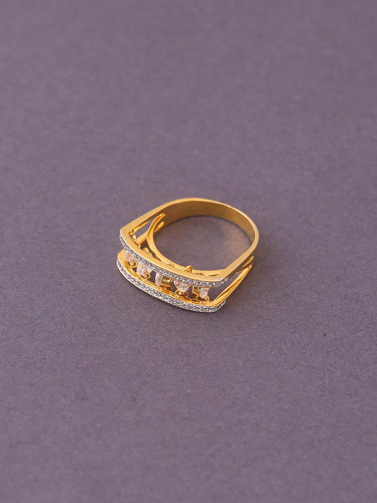 Golden Yachana Zirconia Ring