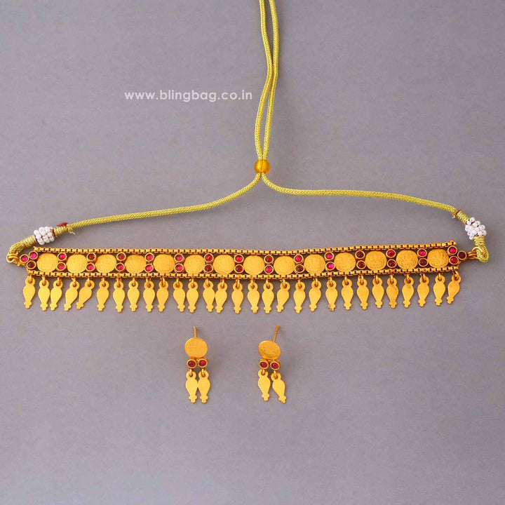Golden Yamunaya Temple Jewellery Set- New Arrival