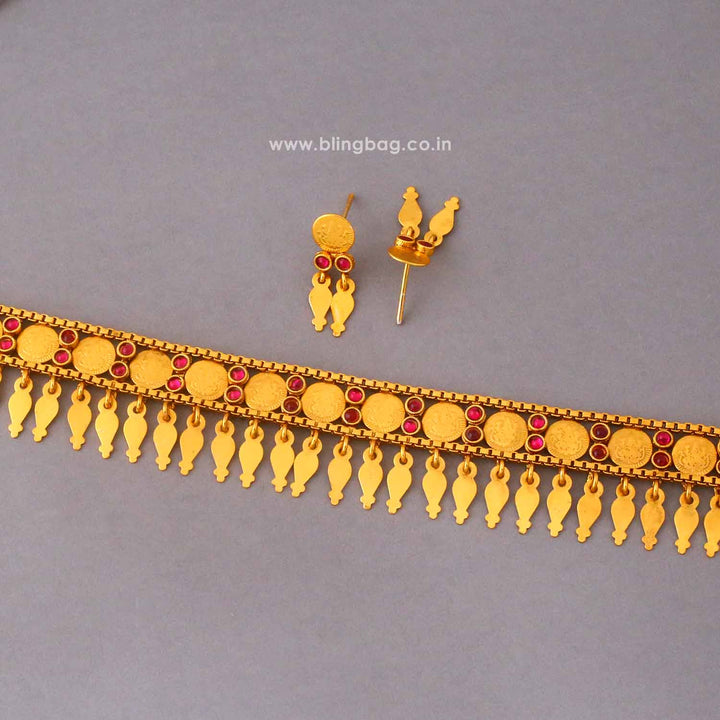 Golden Yamunaya Temple Jewellery Set- New Arrival