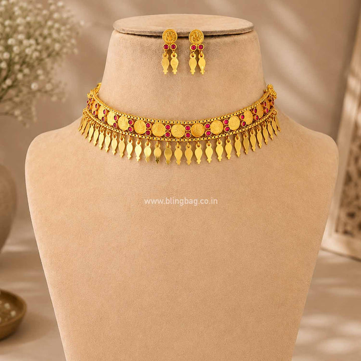 Golden Yamunaya Temple Jewellery Set- New Arrival