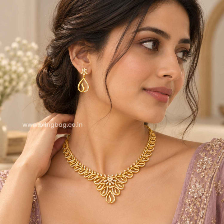 Golden Yashi Antique Jewellery Set- New Arrival