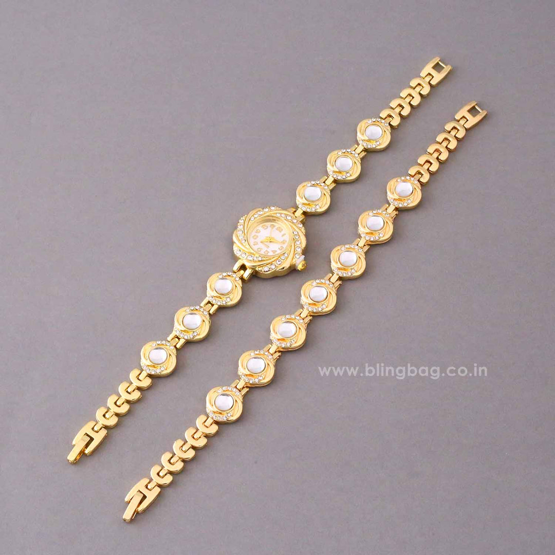 Golden  Yashvi Bracelet Watch
