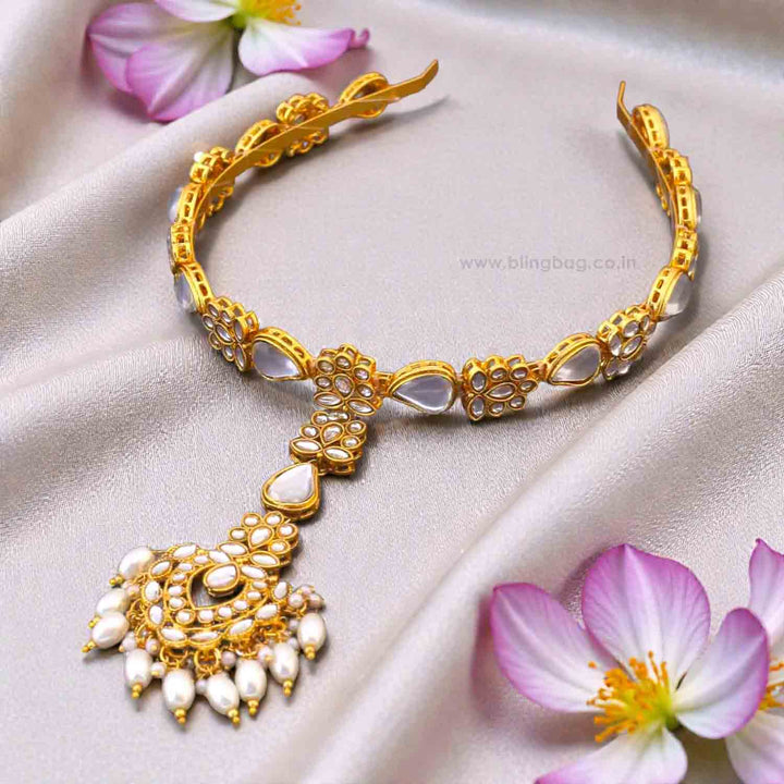 Golden Yogina Hairband With Tikka