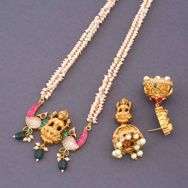Golden Yugmita Temple Jewellery Set - New Arrival