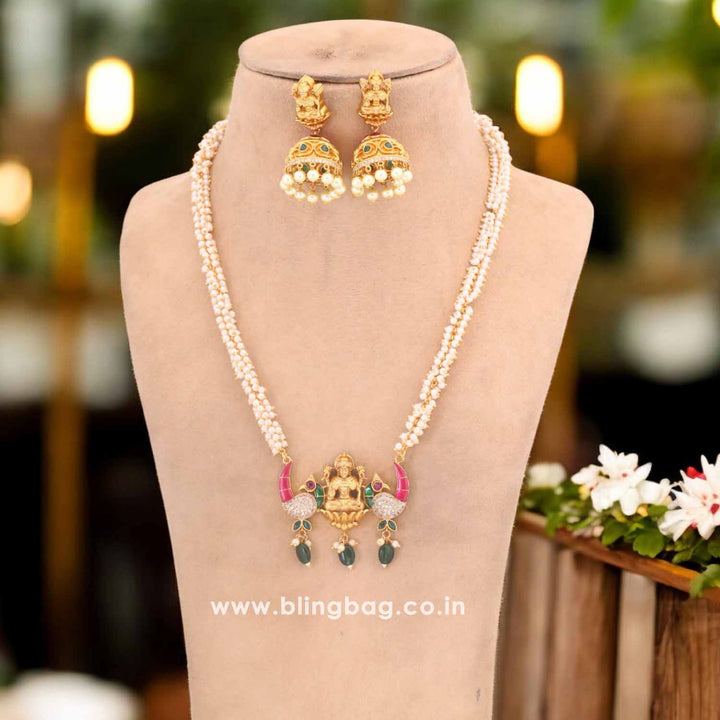 Golden Yugmita Temple Jewellery Set - New Arrival