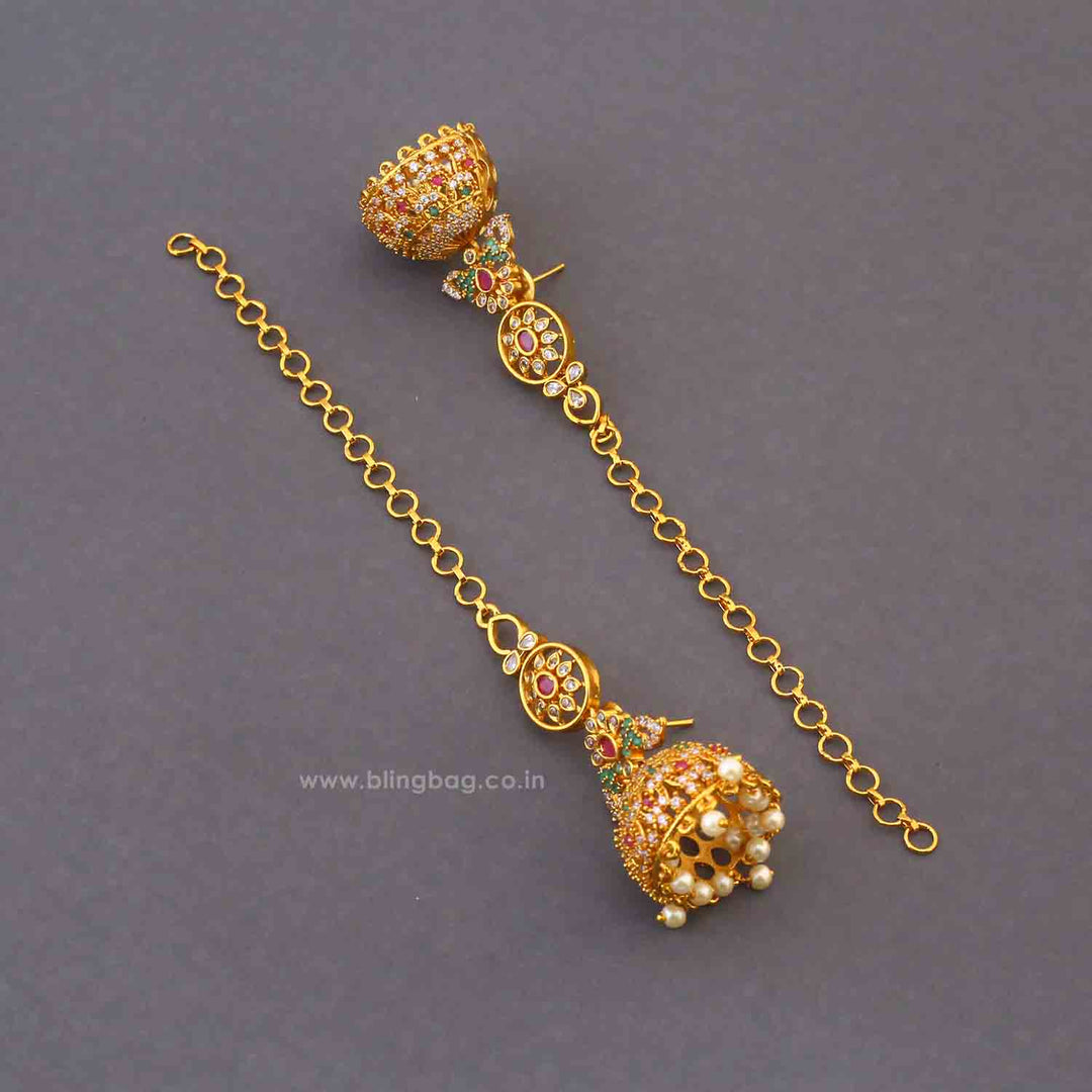 Golden Ziska Sahara Jhumkis