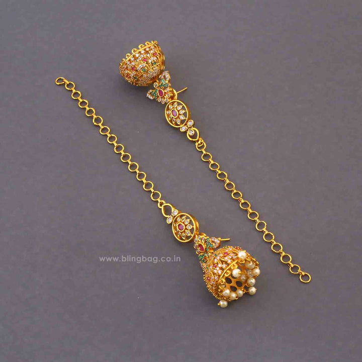 Golden Ziska Sahara Jhumkis