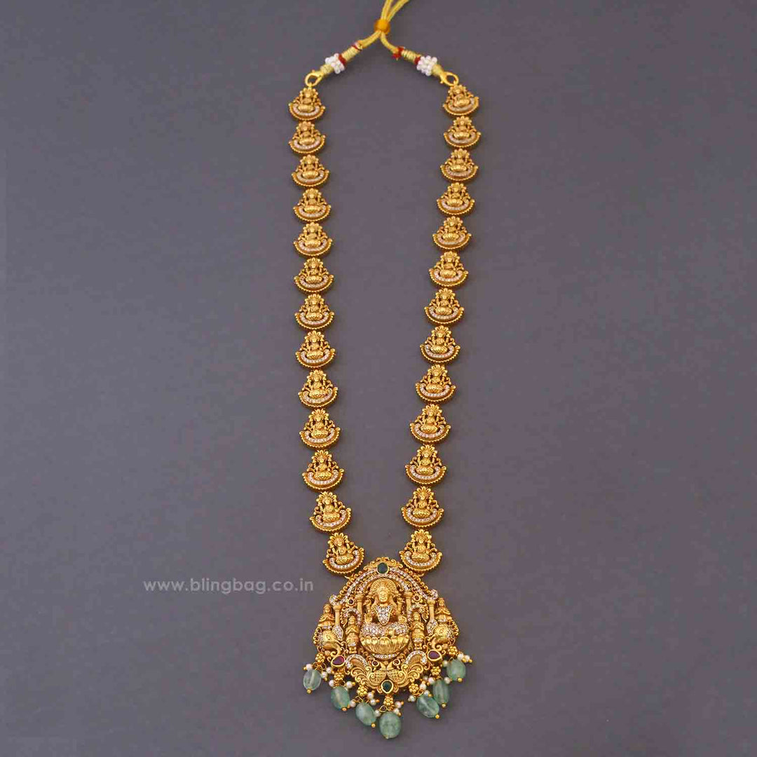 Golden Mahalakshmiya Bridal Temple Jewellery Set - New Arrival