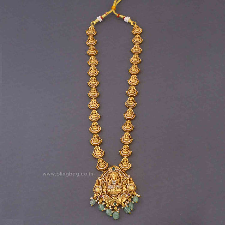 Golden Mahalakshmiya Bridal Temple Jewellery Set - New Arrival