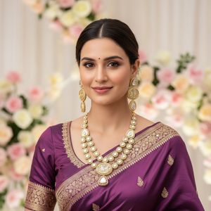 Golden Shrina Kundan Jewellery Set