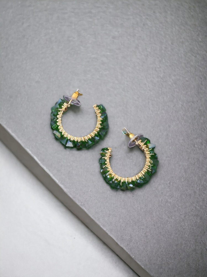 Green Analyn Hoops