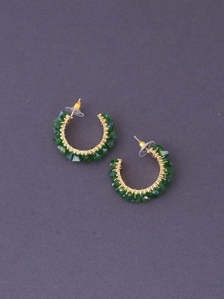 Green Analyn Hoops