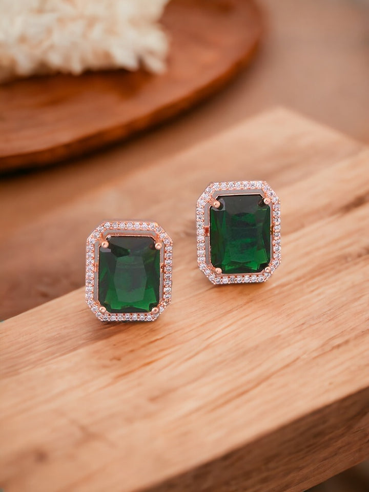 Green Trinity Zirconia Studs