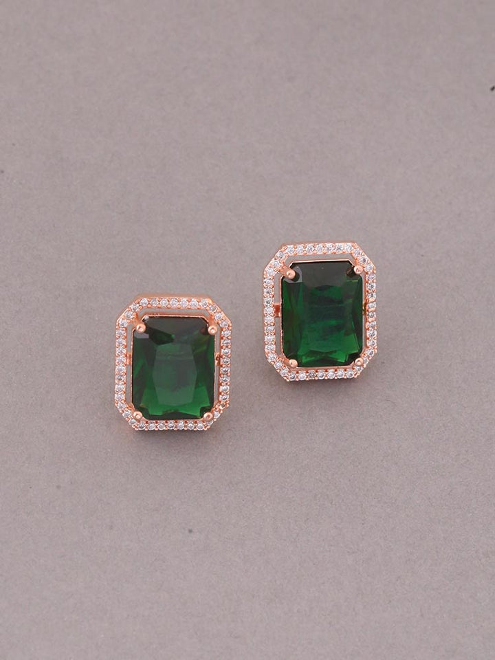 Green Trinity Zirconia Studs