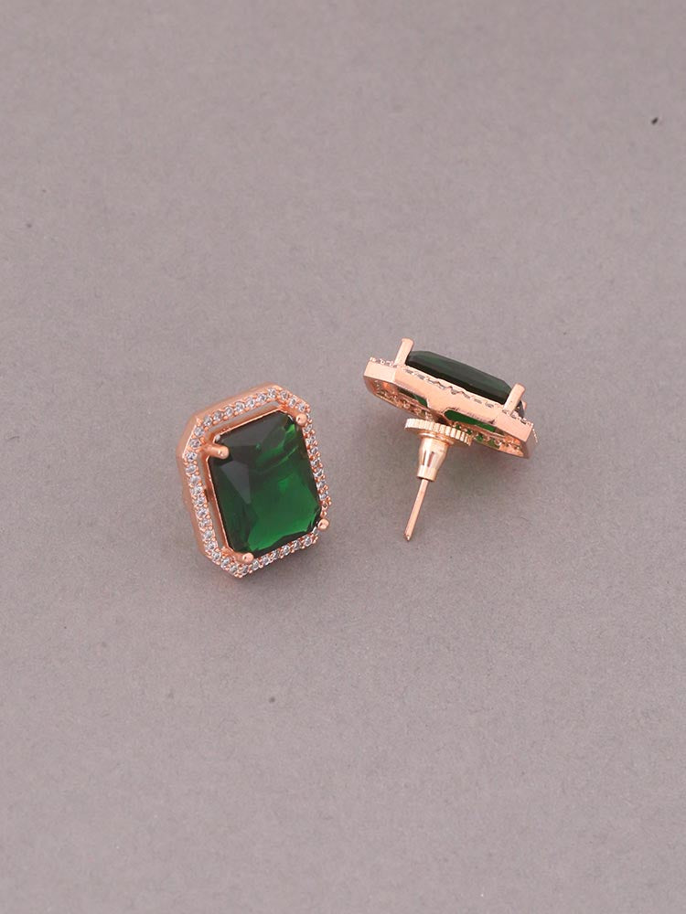 Green Trinity Zirconia Studs