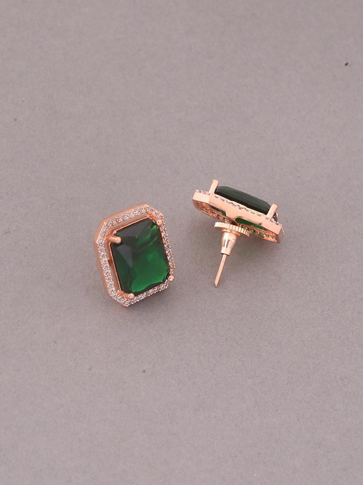 Green Trinity Zirconia Studs