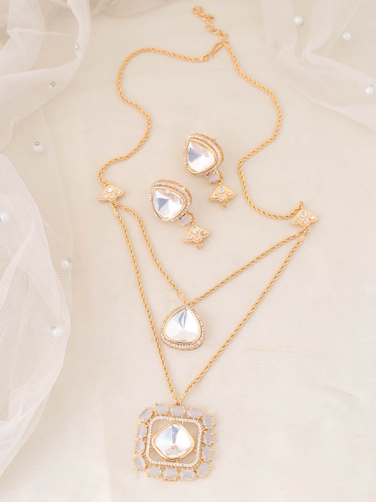 Grey Adilah Zirconia Jewellery Set - EOSS