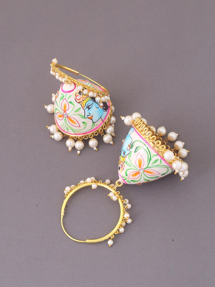 Ivory Rashmi Jhumkis