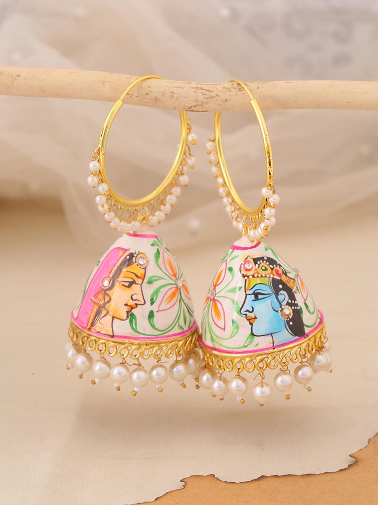 Ivory Rashmi Jhumkis