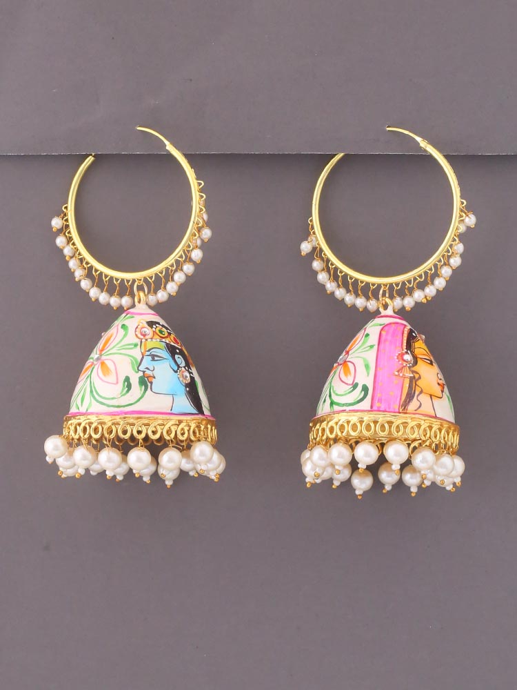 Ivory Rashmi Jhumkis