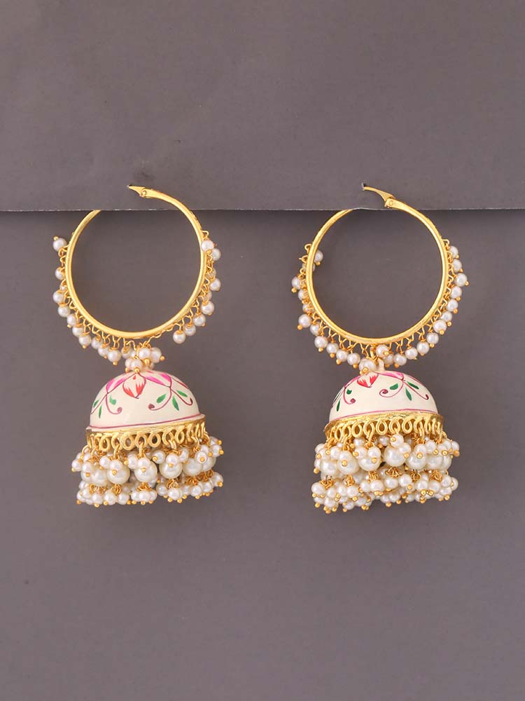 Ivory Sahita Jhumkis