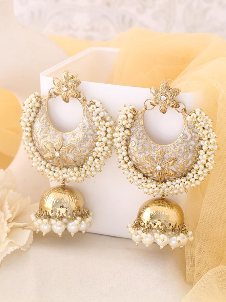 Ivory Aakriti Jhumkis