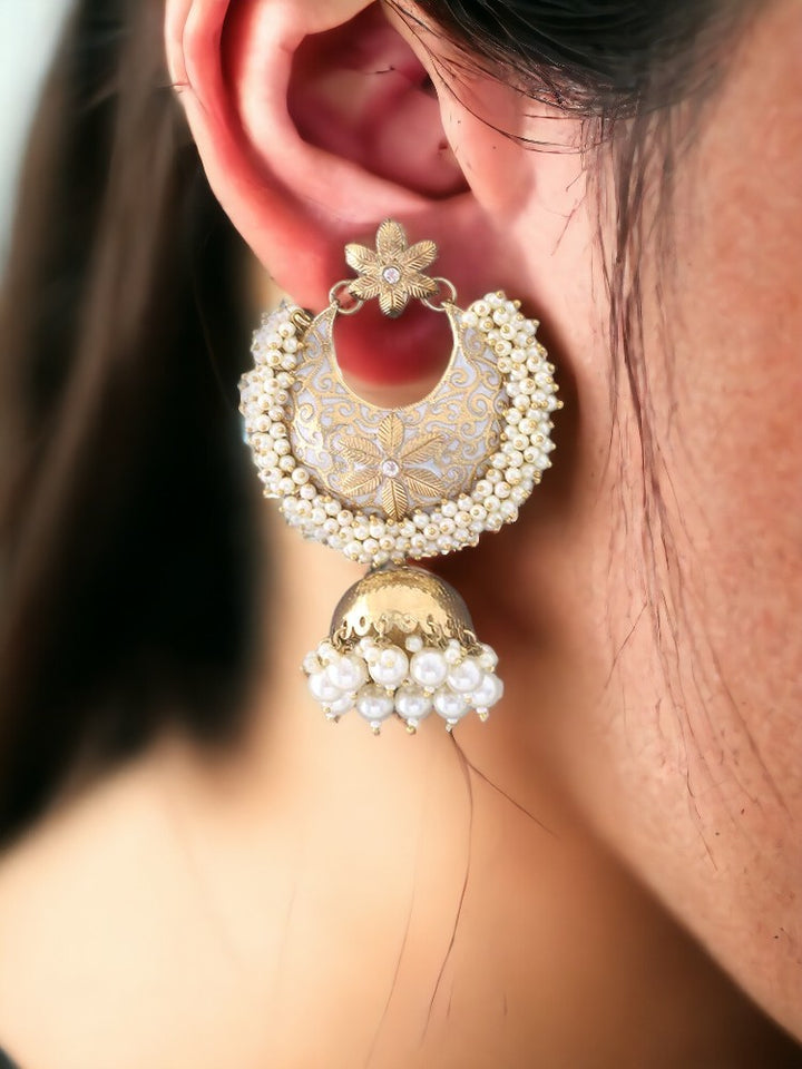 Ivory Aakriti Jhumkis