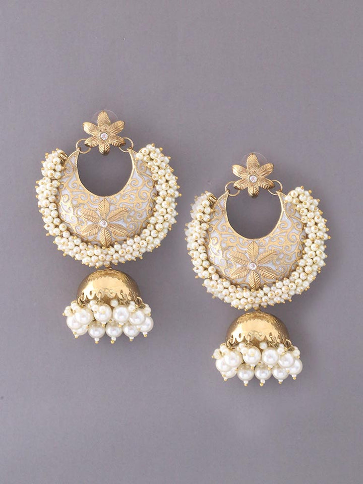 Ivory Aakriti Jhumkis