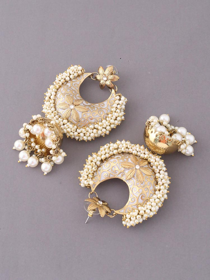 Ivory Aakriti Jhumkis