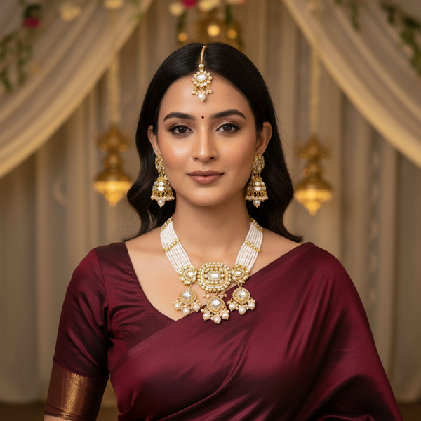 Ivory Aashi Kundan Jewellery Set