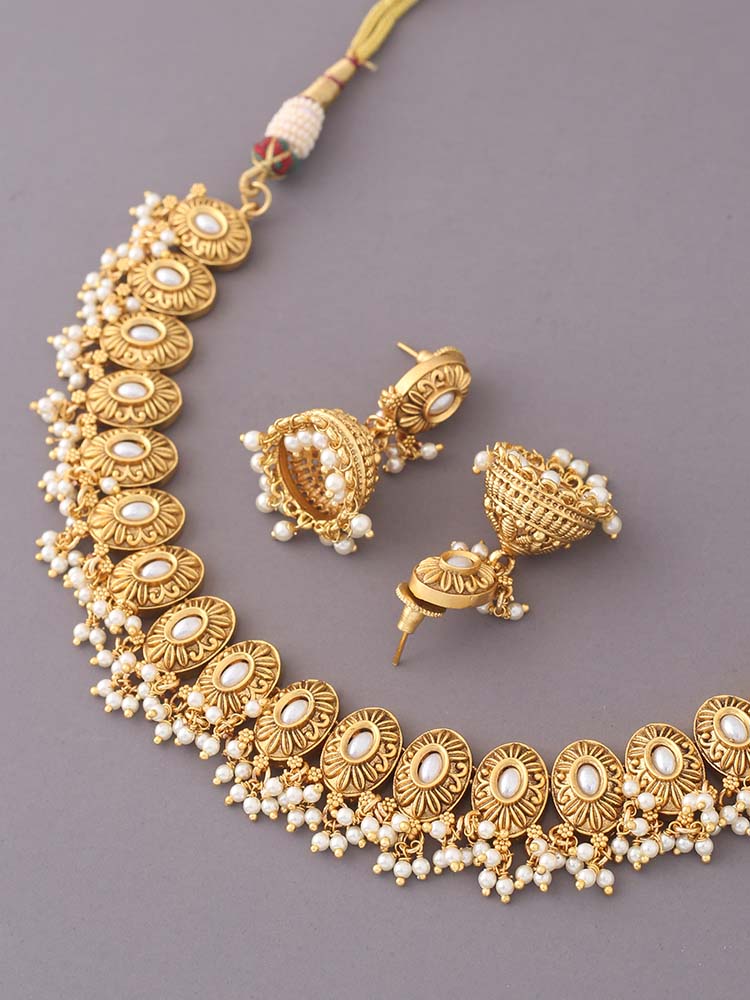 Golden  Aashini Jewellery Set