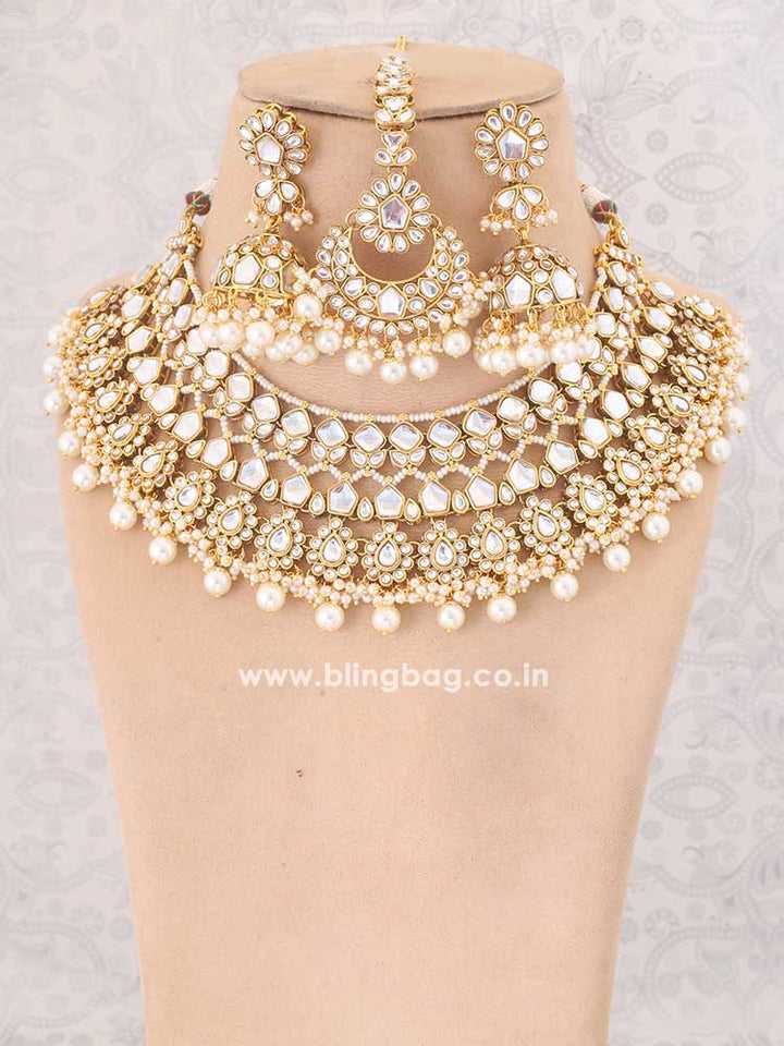 Ivory Abhaya Kundan Jewellery Set